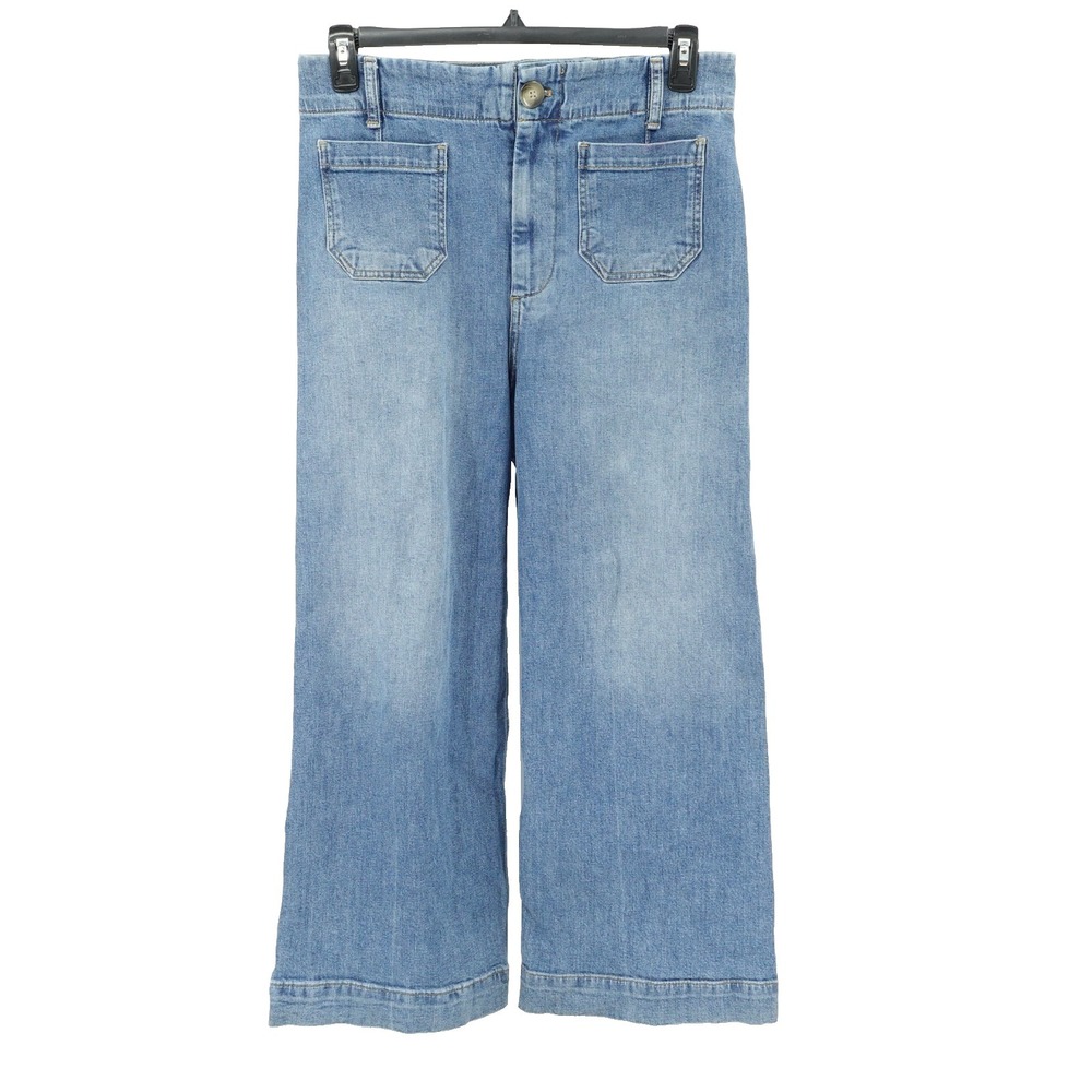 Pilcro Denim Jeans SZ 30 Wide Leg Baggy Cropped Retro 90s Y2K Clean Girl Causal